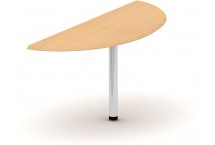 Приставка для двух столов, стоящих рядом, 60x167x75, бук натуральный шагрень на метал. цилиндр. ноге-опоре, ширина столов 80 см