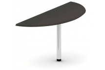 Приставка для двух столов, стоящих рядом, 60x160x75, дуб ферраре на метал. цилиндр. ноге-опоре, ширина столов 80 см