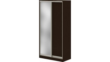Шкаф купе 1,2 м с одной зеркальной и одной ЛДСП дверями, 120x68x240, дуб ферраре 