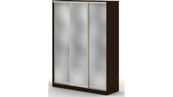 Шкаф купе 1,8 м с тремя зеркальными дверями, 180x68x240, дуб ферраре 