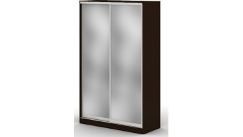 Шкаф купе 1,5 м с двумя зеркальными дверями, 150x68x240, дуб ферраре 