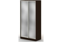 Шкаф купе 1,2 м с двумя зеркальными дверями, 120x68x240, дуб ферраре 