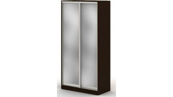 Шкаф купе 1,2 м с двумя зеркальными дверями, 120x68x240, дуб ферраре 