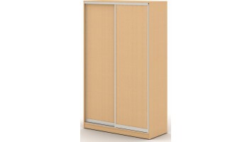 Шкаф купе 1,5 с двумя дверями из ЛДСП, 150x68x240, бук натуральный шагрень 
