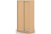 Шкаф купе 1,2 с двумя дверями из ЛДСП, 120x68x240, бук натуральный шагрень 