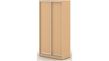 Шкаф купе 1,2 с двумя дверями из ЛДСП, 120x68x240, бук натуральный шагрень 