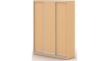 Шкаф купе 1,8 с тремя дверями из ЛДСП, 180x68x240, бук натуральный шагрень 