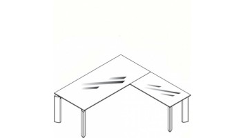  Стол угловой Bianco dx Extra 162894. Кабинет руководителя Fill HG. 