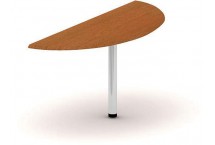 Приставка для двух столов, стоящих рядом, 50x123.4x75, итальянский орех на метал. цилиндр. ноге-опоре, ширина столов 60 см