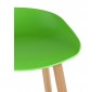 Стул барный LIBRA, зеленый, деревянные ножки