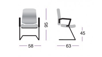 Кресло для посетителей Лидер S