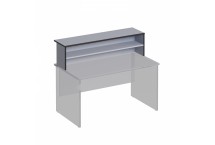  Надстройка к столу письменному Дин-Р 120x38x37 (ШхГхВ) серый перламутр