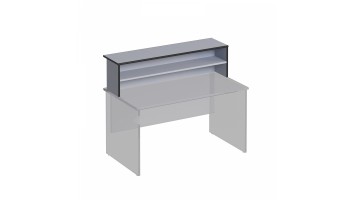  Надстройка к столу письменному Дин-Р 86x38x37 (ШхГхВ) серый перламутр