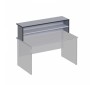  Надстройка к столу письменному Дин-Р 120x38x37 (ШхГхВ) серый перламутр