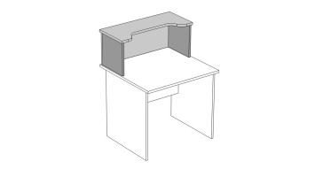 Надстройка к столу с вырезом Дин-Р 86x38x37 (ШхГхВ)