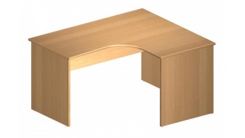 Стол эргономичный правый Комфорт 160x120x75 (ШхГхВ) венге серый