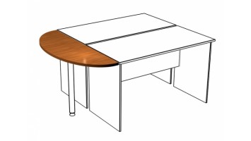 Приставка к столу  Комфорт 120x60x2.5 (ШхГхВ) 
