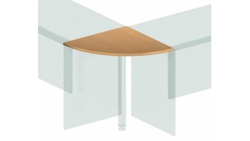 Угловой сегмент Комфорт 75x75x2.5 (ШхГхВ) венге серый