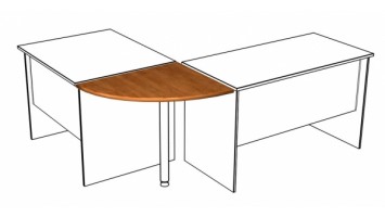 Угловой сегмент Комфорт 60x75x2.5 (ШхГхВ)