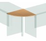 Угловой сегмент Комфорт 60x60x2.5 (ШхГхВ) венге серый