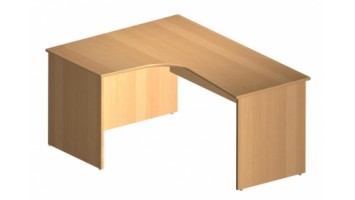 Стол эргономичный левый Комфорт 160x120x75 (ШхГхВ) венге-серый