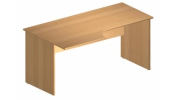 Стол эргономичный левый Комфорт 160x90x75 (ШхГхВ) венге-серый