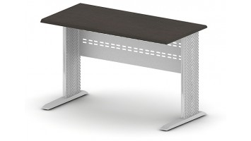 Стол, 120x60x75, дуб ферраре на Т-обр. перфор. опорах, с панелью метал.