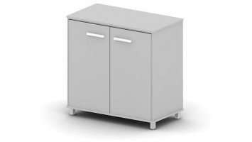 Шкаф широкий, 75.2x37.1x77.5, серый шагрень, низкий, дверцы из ДСП; с фиксированным расположением полок 