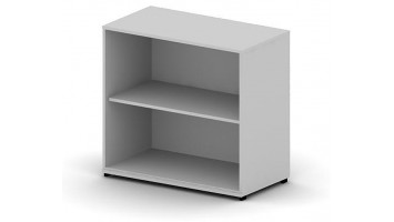 Шкаф широкий, 80x37.1x75, серый шагрень, приставной, без дверец; с фиксированным расположением полок 
