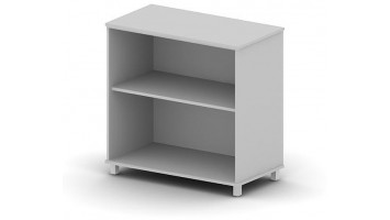 Шкаф широкий, 75.2x37.1x77.5, серый шагрень, низкий, без дверец; с фиксированным расположением полок 