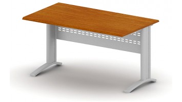 Стол, 160x80x75, итальянский орех на Т-обр. опорах, с панелью метал.