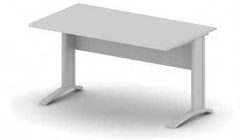 Стол, 160x80x75, серый шагрень на Т-обр. опорах, с панелью из ДСП