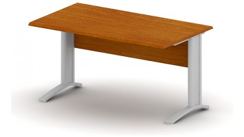Стол, 120x80x75, итальянский орех на Т-обр. опорах, с панелью из ДСП