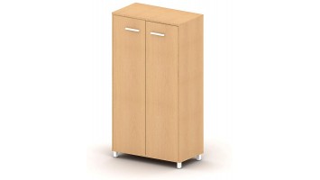 Шкаф широкий, 75.2x37.1x144.7, бук натуральный шагрень, средний, дверцы из ДСП; с фиксированным расположением полок 