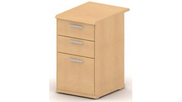 Тумба приставная (ДСП) с ящиками, 43.5x60x75, бук натуральный шагрень 