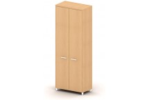 Гардероб, 75.2x37.1x212, бук натуральный шагрень, дверцы из ДСП, с замком
