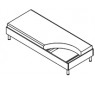  Кровать односпальная с настилом из ЛДСП HBS2084. Мебель для гостиниц Holiday. 