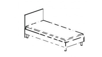  Изголовье для кровати на 80 см HPH8091. Мебель для гостиниц Holiday. 