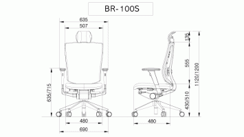 Кресло ортопедическое DUOFLEX Bravo BR-100L кожа