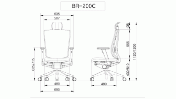 Кресло ортопедическое DUOFLEX Bravo BR-200M