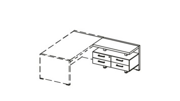 Тумба боковая PECRT1155D4
