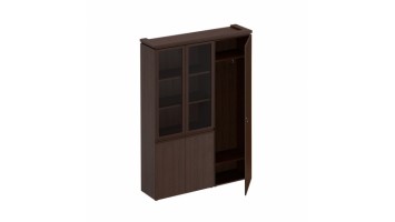 Шкаф комбинированный (со стеклом + для одежды узкий) Марк