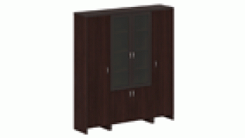 Шкаф д/бумаг с гардеробом WOOD