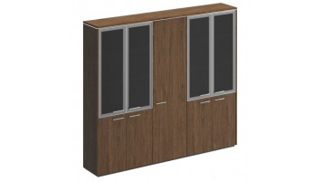 Шкаф комбинированный (со стеклом + для одежды узкий + со стеклом) Velar ВЛ 361 ДТ